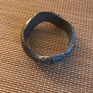Antique Silver Bangle, Solid